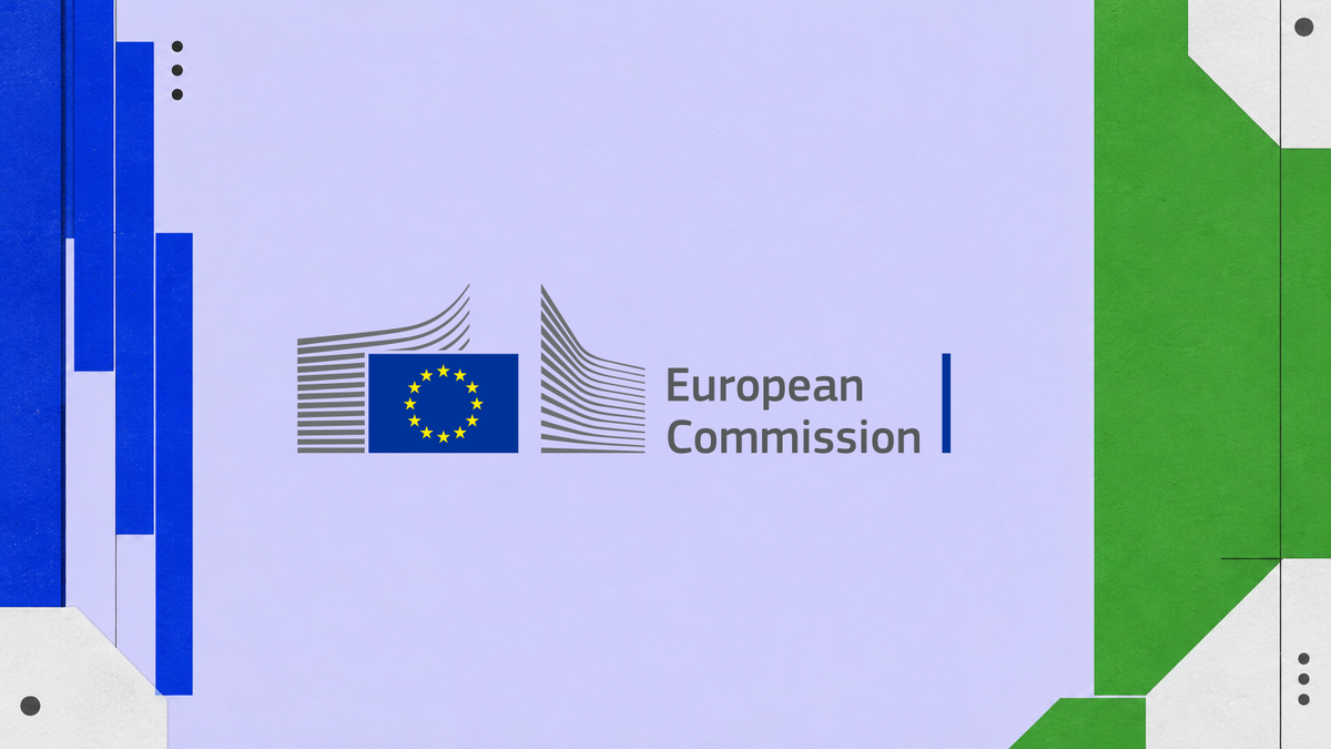 Official EU AI GENERATED label in a lavender, green and cobalt editorial composition