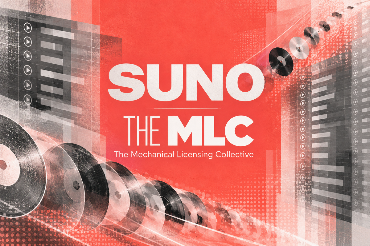 Suno and The MLC centered over coral and graphite streaming usage records and recording discs